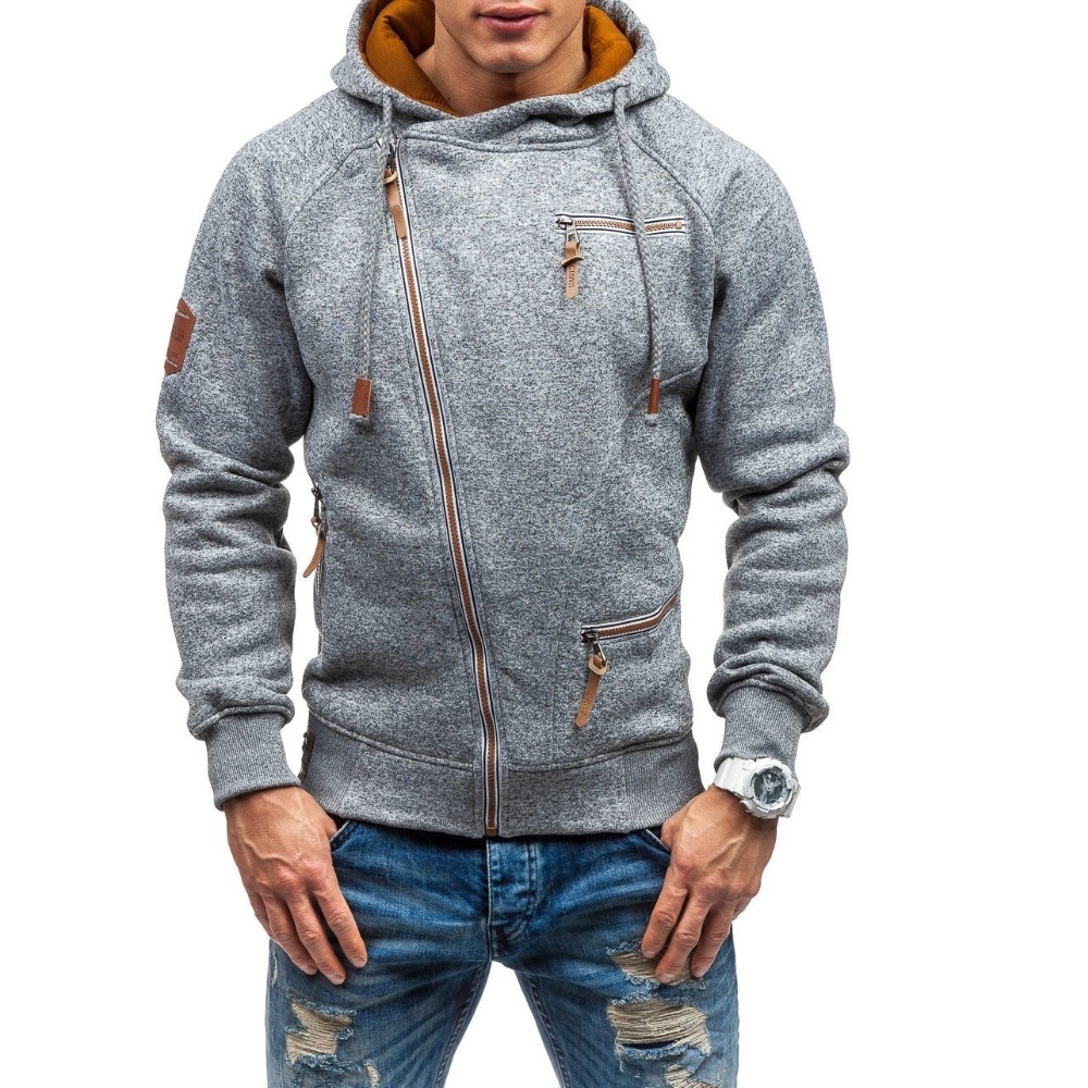 Windbreaker Men Zip - Zip Up Hoodie Male Hooded Jacket