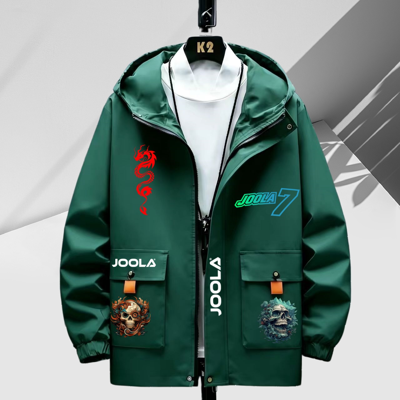 Windbreaker Men Zip - Men's Lightweight Solid Color Hooded Jacket