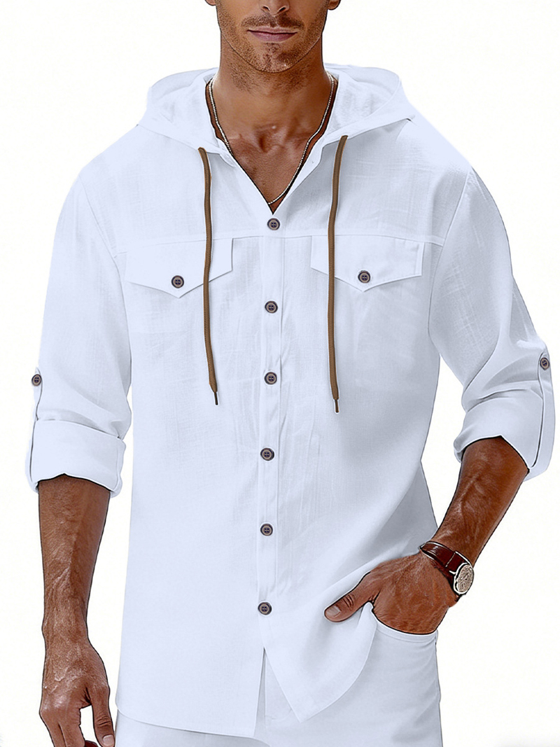 Men'S Fashion - New Spring Summer Men's Hooded Shirts
