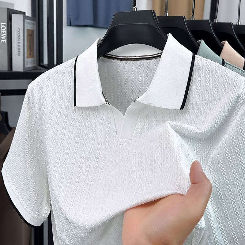 Men'S Fashion V Neck T Shirts - High quality summer new short sleeve