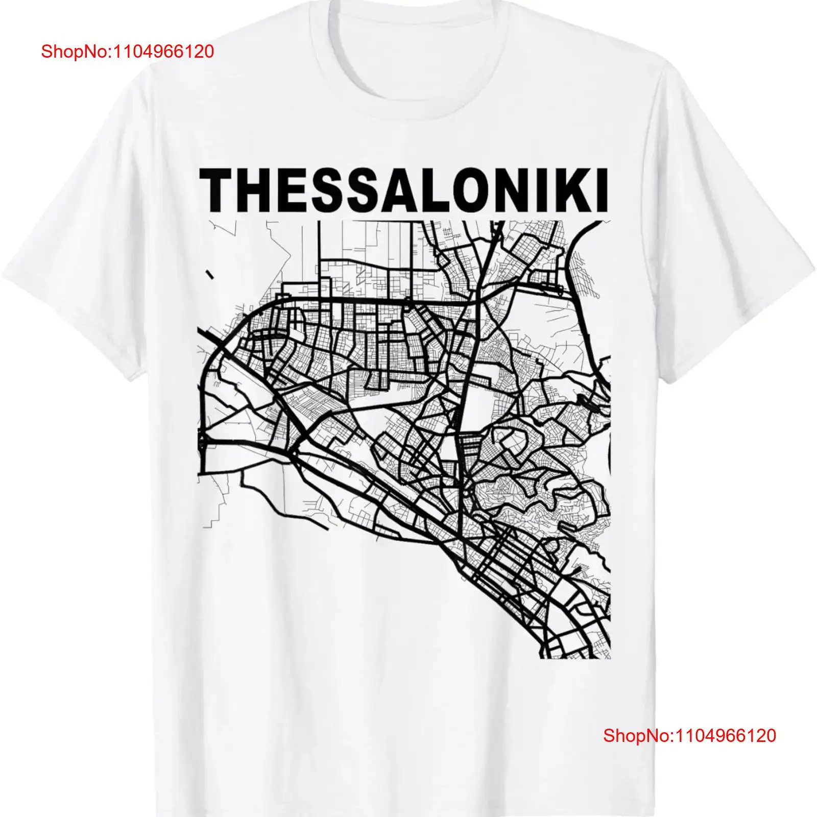 Men'S Fashion Greece - Thessaloniki City Street Map Greece Souvenir