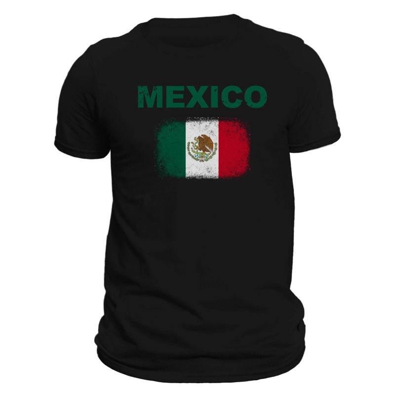 Mens Fashion Mexico - MEXICO Mexican Flag Theme T-shirt Ethnic