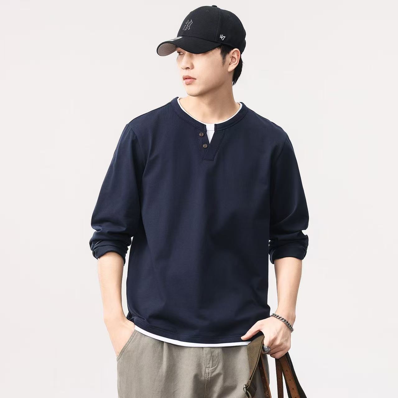 Men'S Fashion - New Spring and autumn men long-sleeved