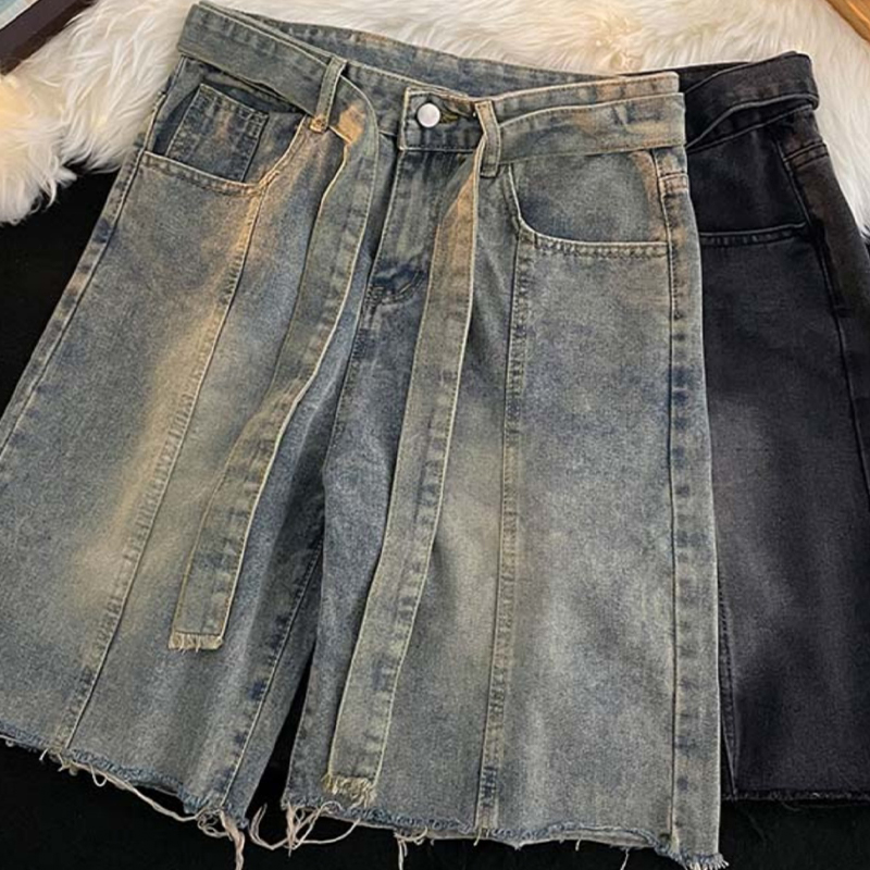 Summer Thin Fringed Denim Shor - Men'S Fashion Loose Pants 리뷰 및 가격
