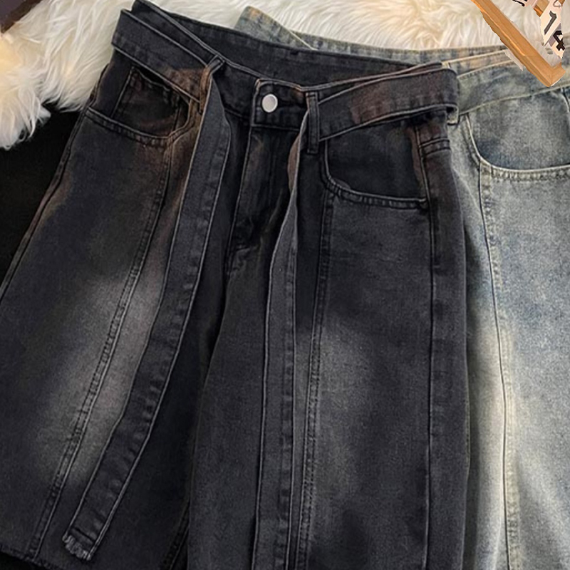 Summer Thin Fringed Denim Shor - Men'S Fashion Loose Pants 리뷰 및 가격