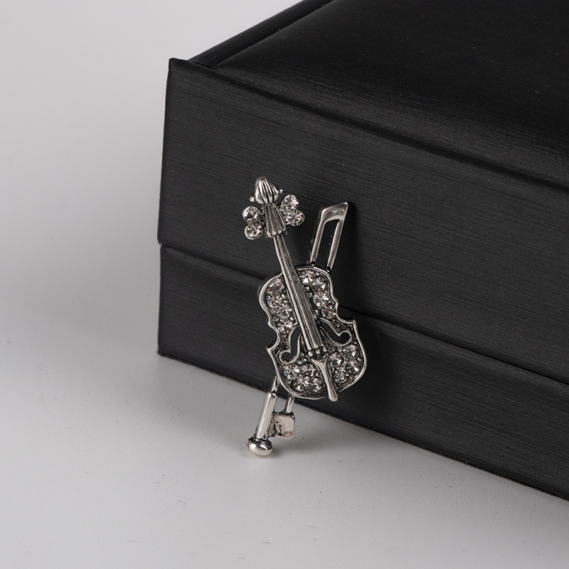 Crystal Violin Brooch Jewelry  - Men'S Fashion Korea 리뷰 및 가격