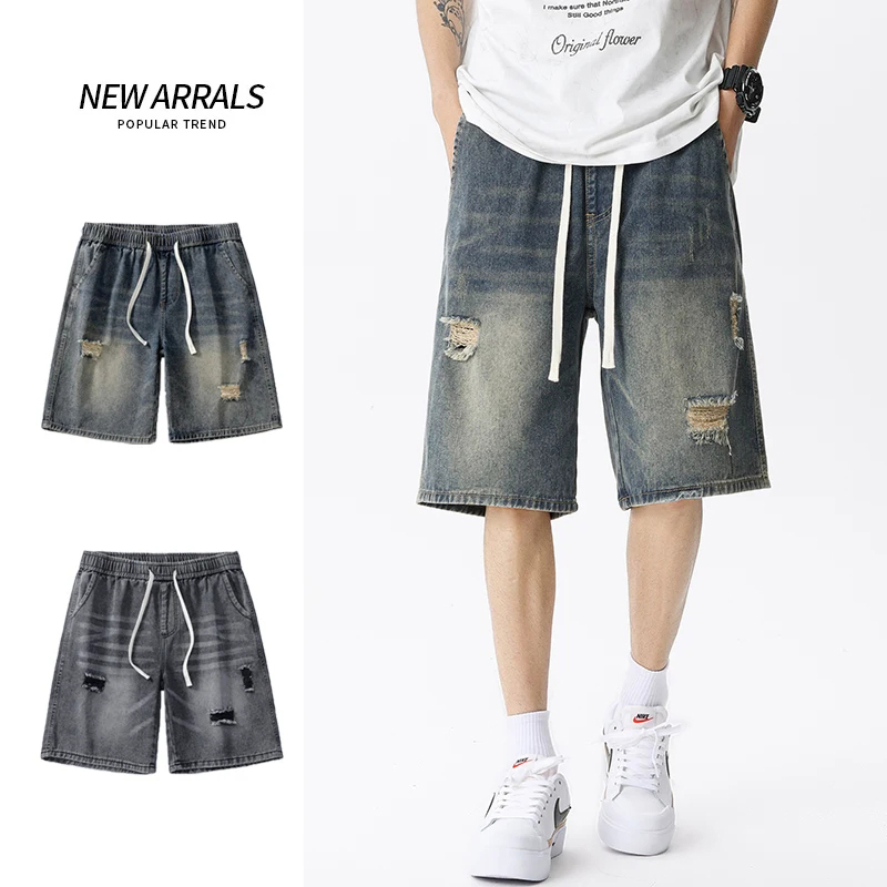 Summer Thin Denim Shorts Men's - Men'S Fashion Loose Pants 리뷰 및 가격
