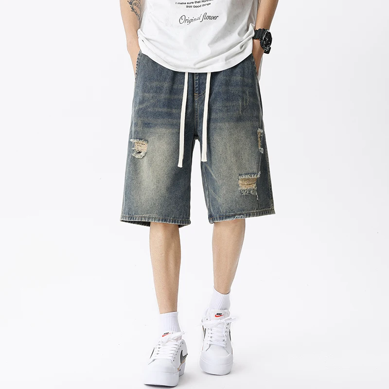 Summer Thin Denim Shorts Men's - Men'S Fashion Loose Pants 리뷰 및 가격