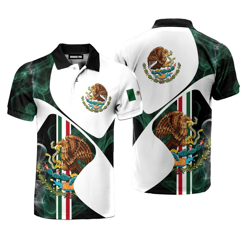 3D Print Mexico Flag Polo Shir - Mens Fashion Mexico 리뷰 및 가격