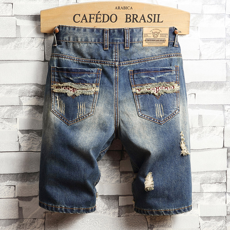 Ripped Hip-hop Denim Shorts Me - Men'S Fashion Loose Pants 리뷰 및 가격