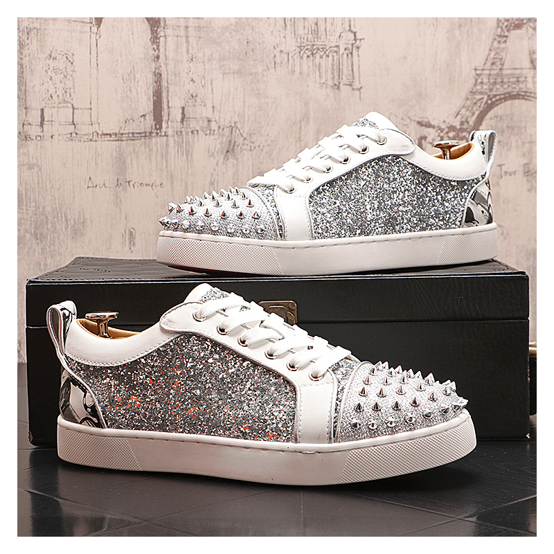 mens luxury fashion silver riv - Mens Fashion Dress Shoes 리뷰 및 가격