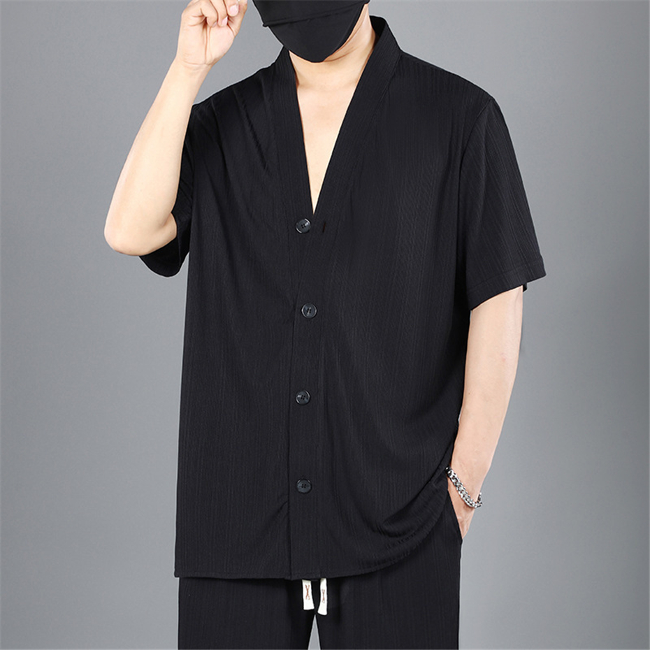 Summer Cool Suits Men Plus Siz - Men'S Fashion V Neck T Shirts 리뷰 및 가격