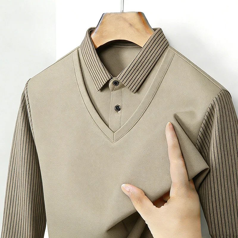 Men's Fake Two Piece Shirt Col - Men'S Fashion 리뷰 및 가격