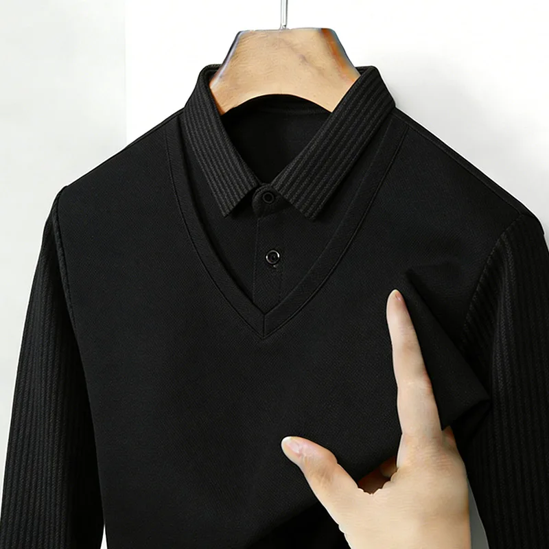 Men's Fake Two Piece Shirt Col - Men'S Fashion 리뷰 및 가격