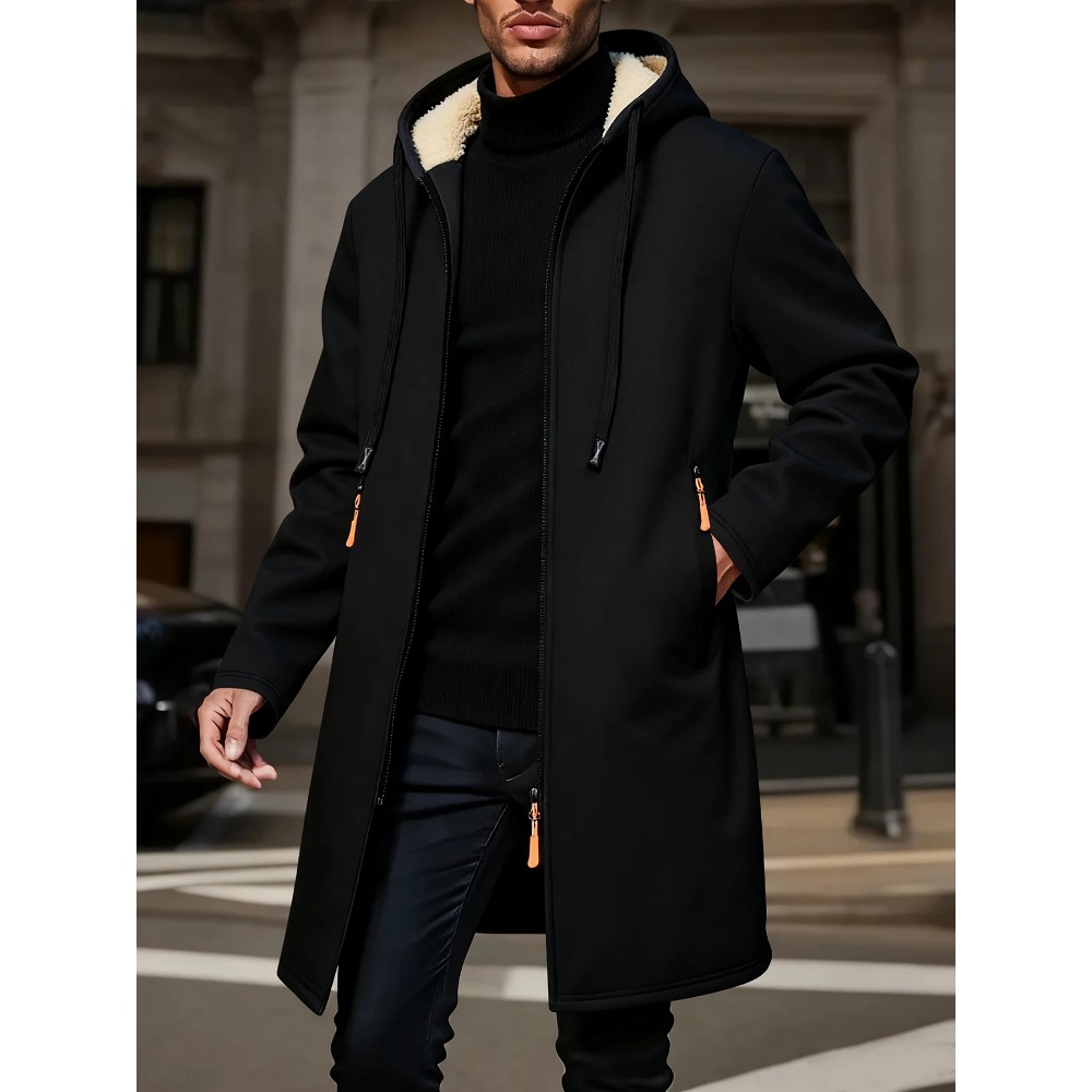 Men's Winter Warm Long Coat Zi - Windbreaker Men Zip 리뷰 및 가격