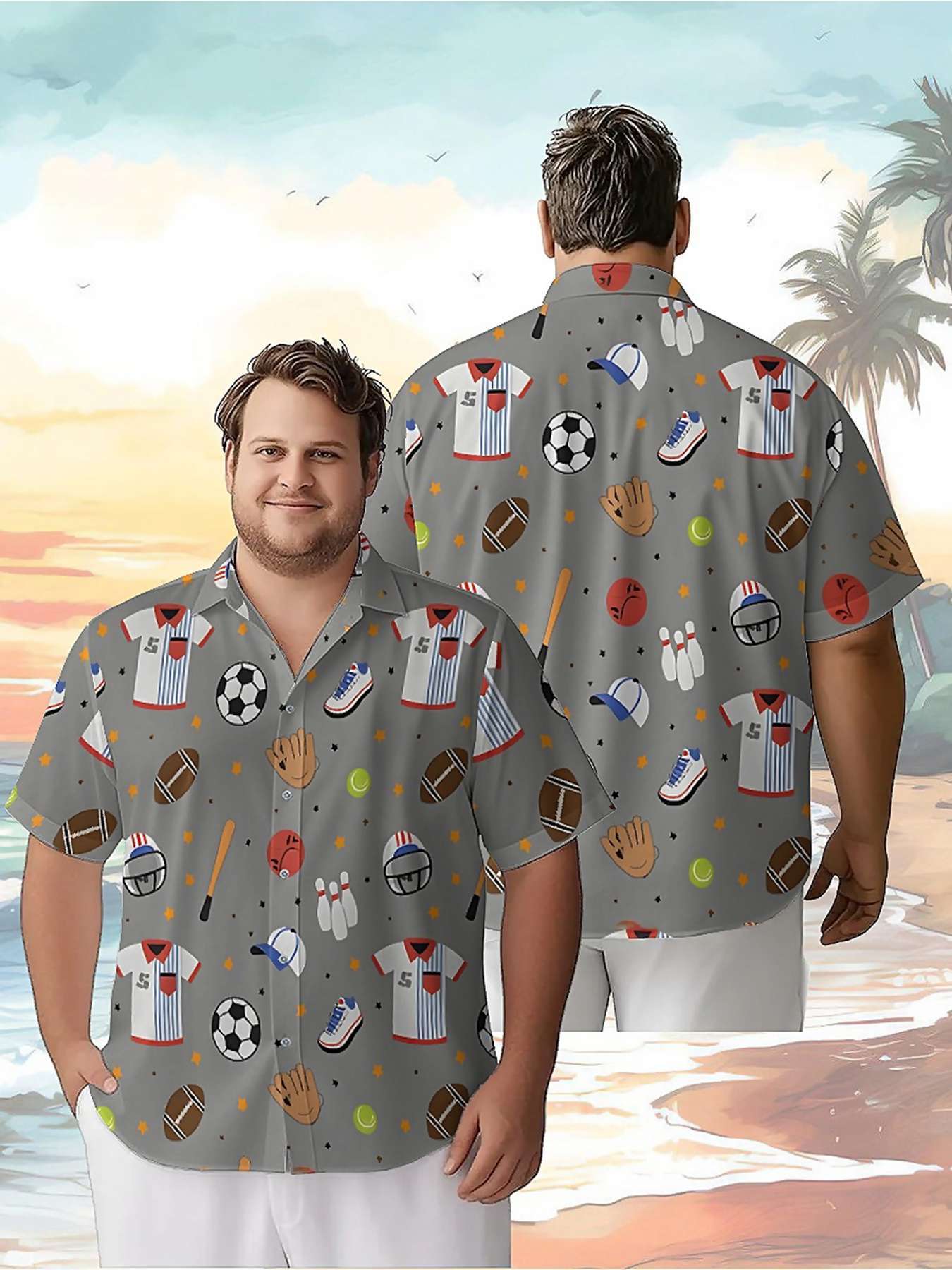Men's Plus Size Hawaiian Shirt - Mens Fashion Caps 리뷰 및 가격
