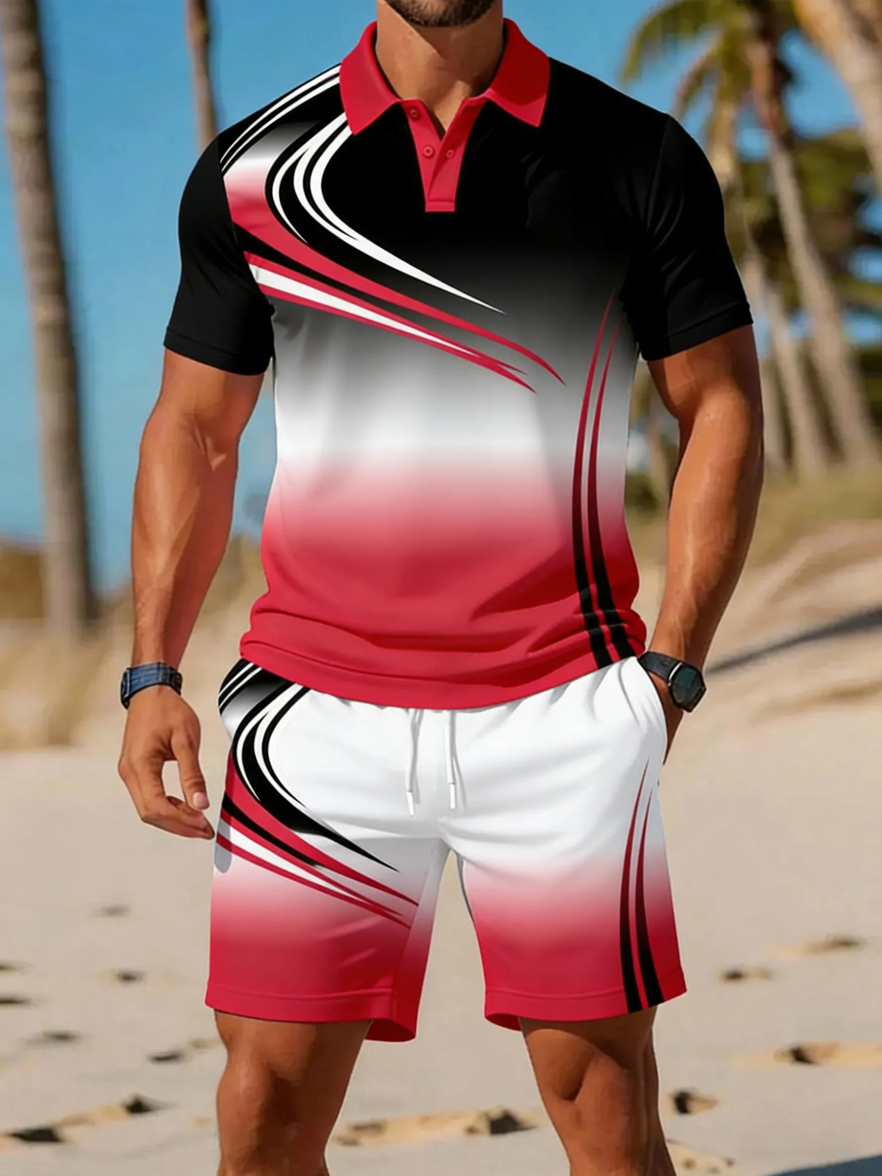 Men's Summer Tee Set Fashion B - Men'S Fashion Polo Shirt 리뷰 및 가격