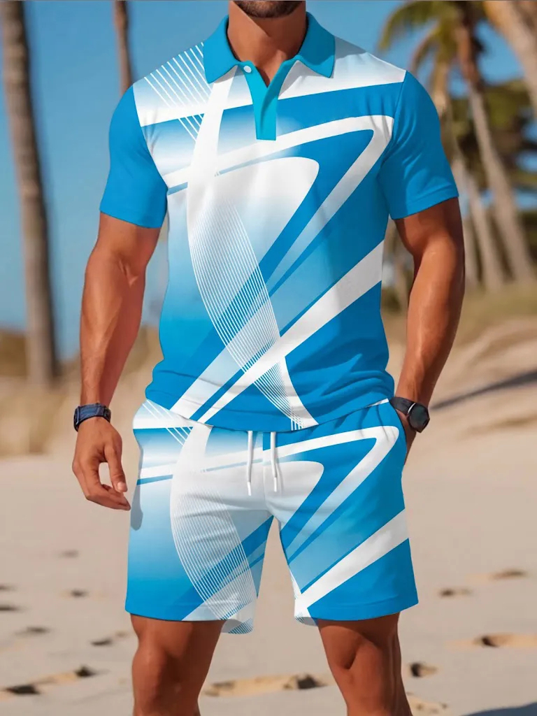 Men's Summer Tee Set Fashion B - Men'S Fashion Polo Shirt 리뷰 및 가격