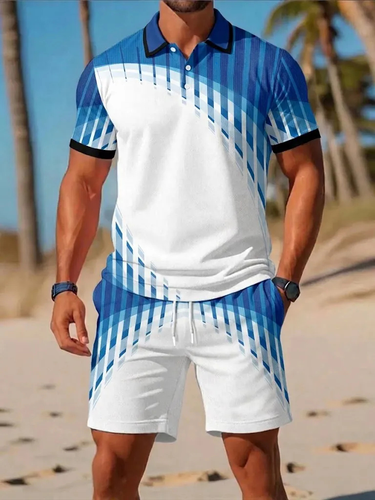 Men's Summer Tee Set Fashion B - Men'S Fashion Polo Shirt 리뷰 및 가격