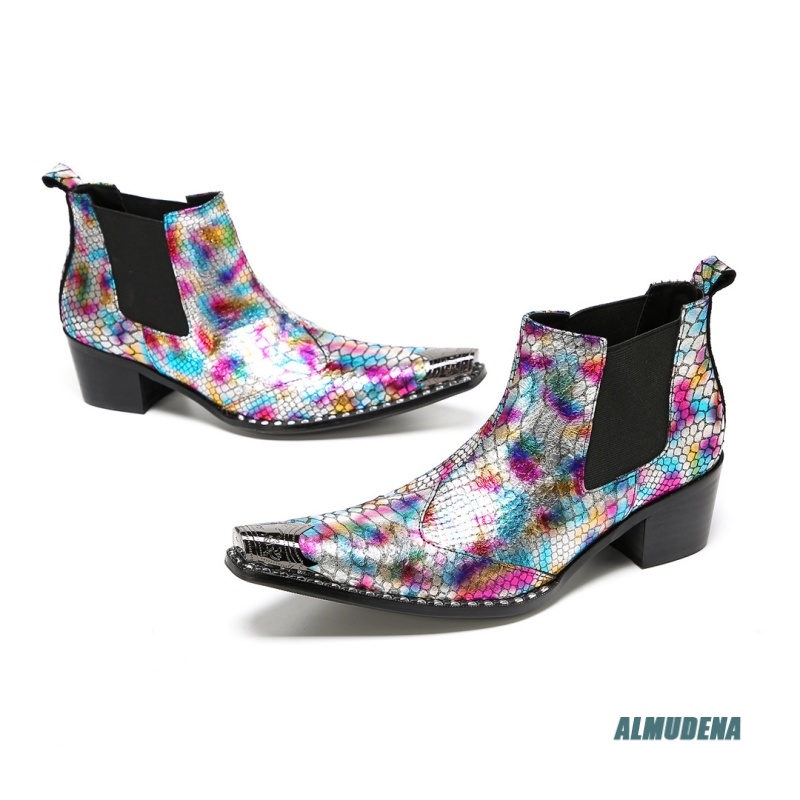 Multicolor Metallic Snake Prin - Mens Fashion Dress Shoes 리뷰 및 가격