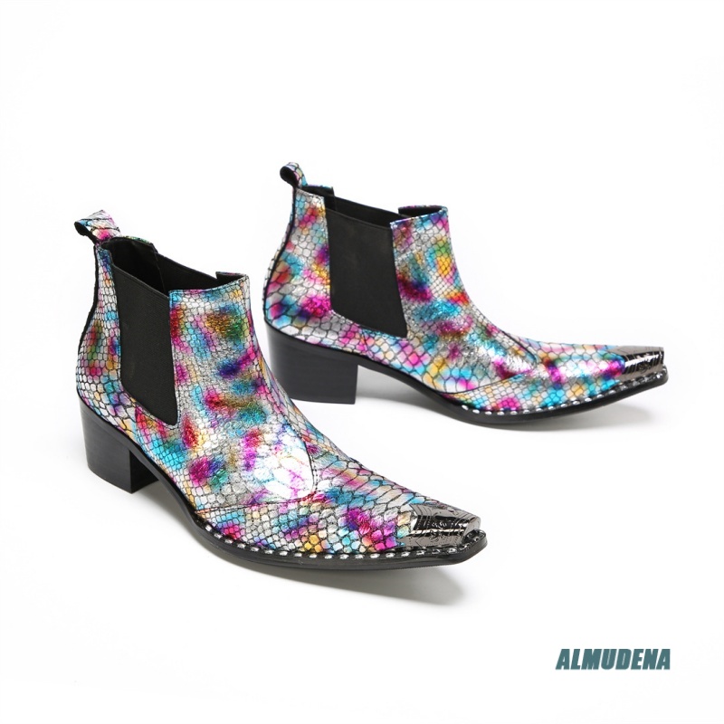 Multicolor Metallic Snake Prin - Mens Fashion Dress Shoes 리뷰 및 가격