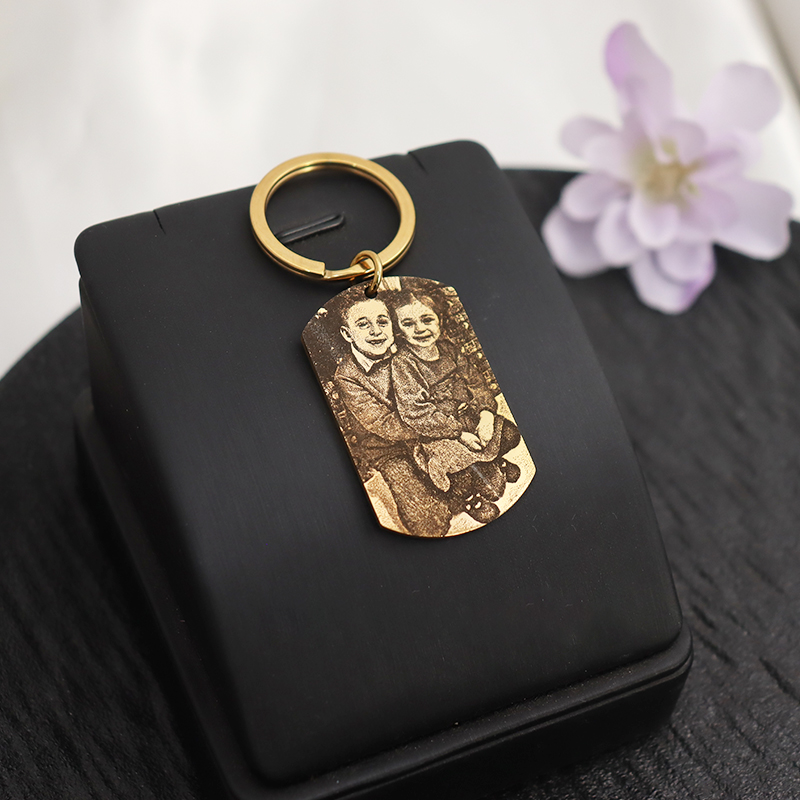 Custom Engrave Photo Keychain  - Men'S Fashion Gold Chain 리뷰 및 가격