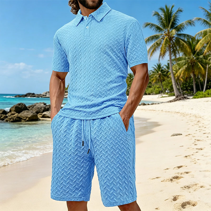 Men's summer lapel jacquard th - Men'S Fashion Polo Shirt 리뷰 및 가격
