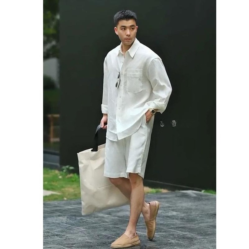 Summer Casual Set Lyocell Line - Mens Fashion Trend 리뷰 및 가격