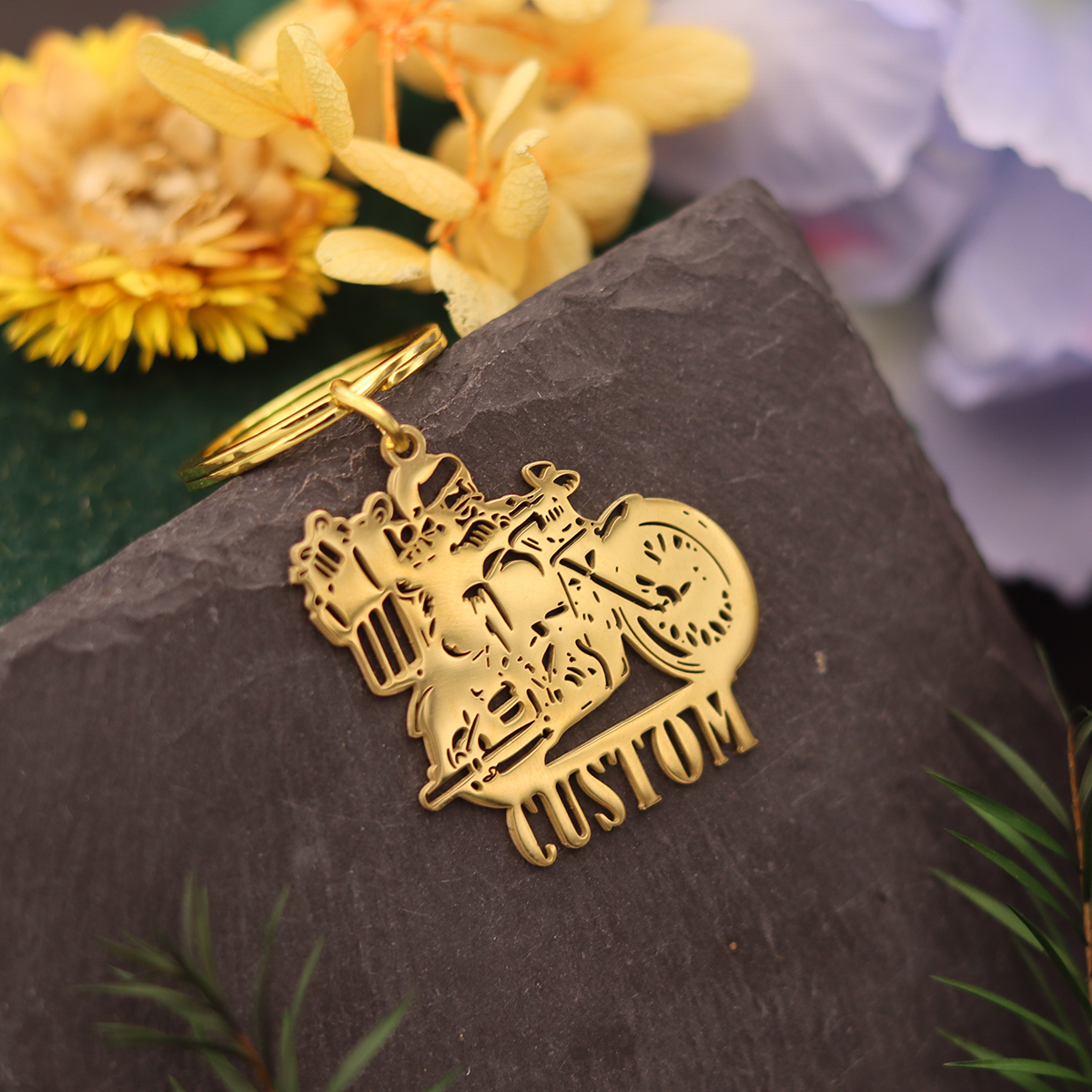 QIAMNI Motorcycle Keychain Sta - Men'S Fashion Gold Chain 리뷰 및 가격