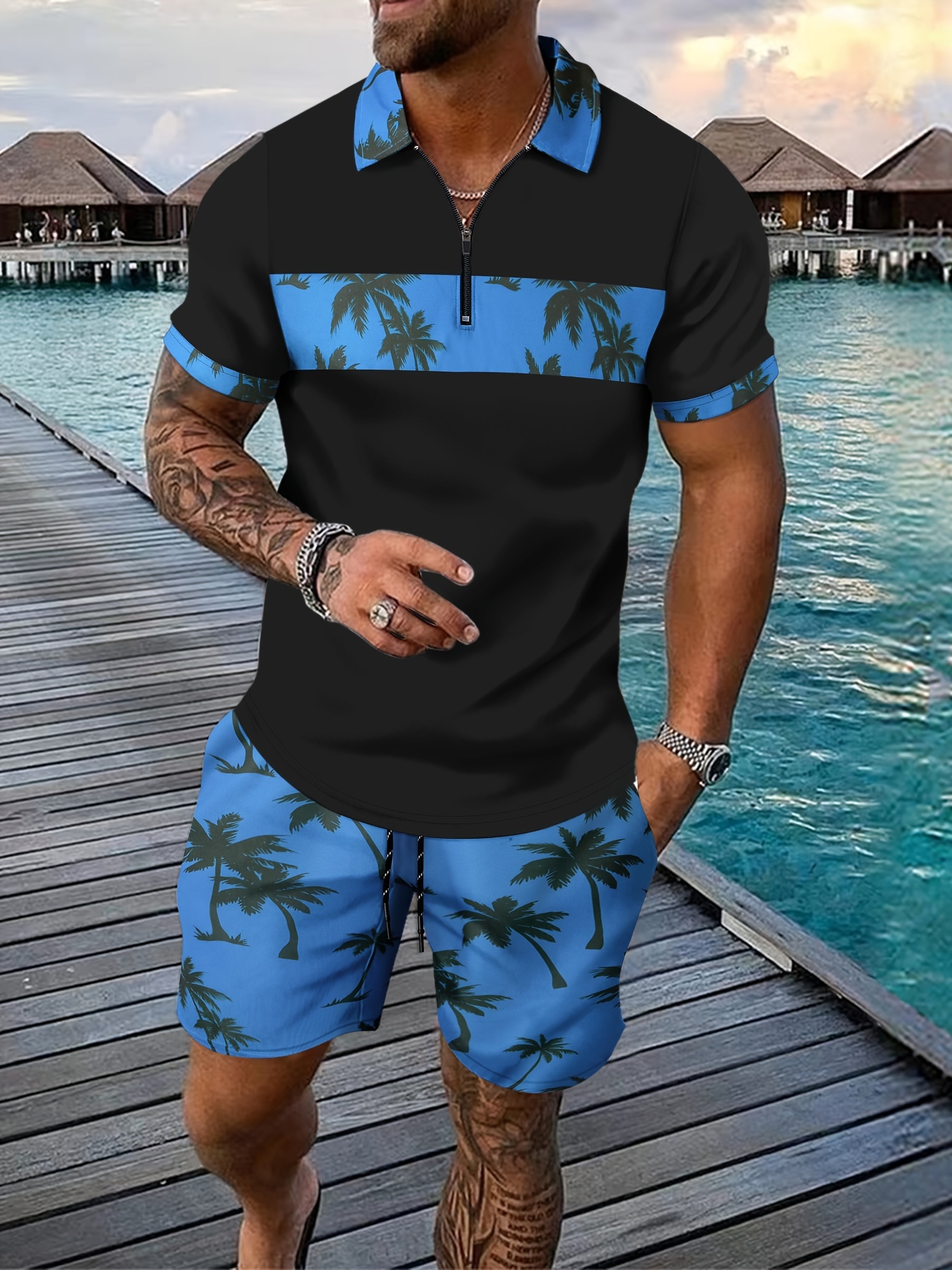 Men's Casual Two Piece Set Pin - Men'S Fashion Polo Shirt 리뷰 및 가격