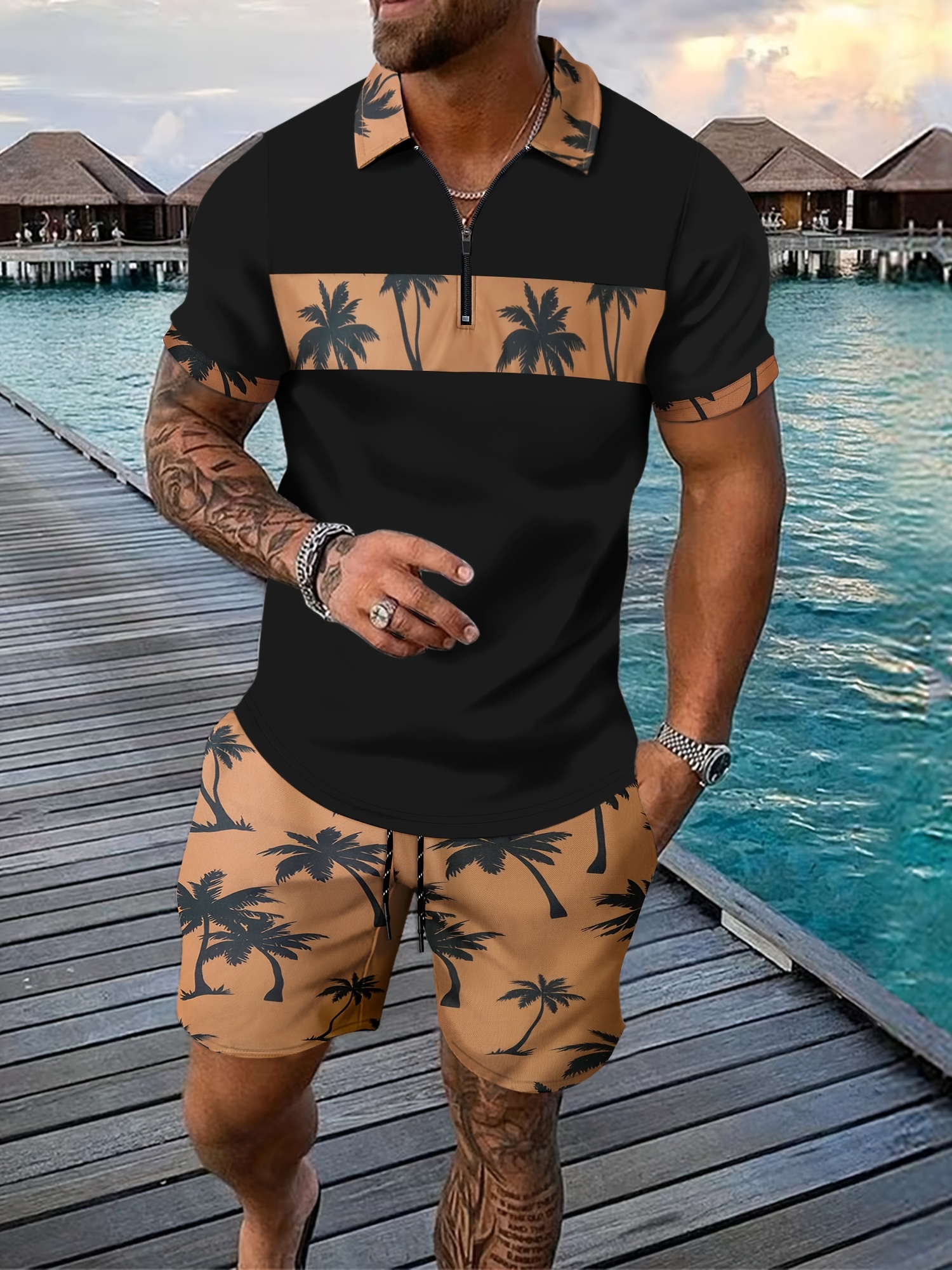 Men's Casual Two Piece Set Pin - Men'S Fashion Polo Shirt 리뷰 및 가격