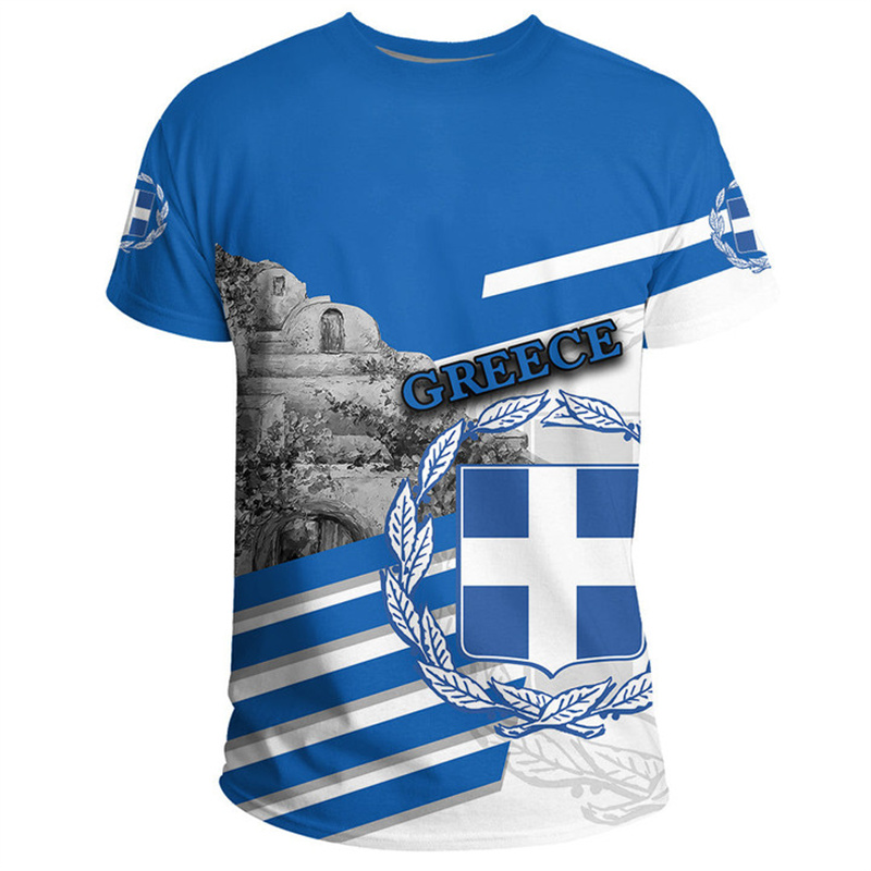Greece Flag Map 3d Printed T S - Men'S Fashion Greece 리뷰 및 가격