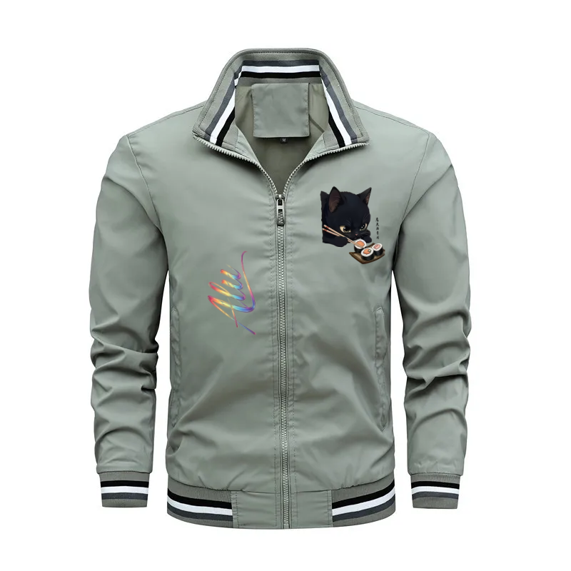 Men Stand‑Collar Zip‑Up Jacket - Windbreaker Men Zip 리뷰 및 가격