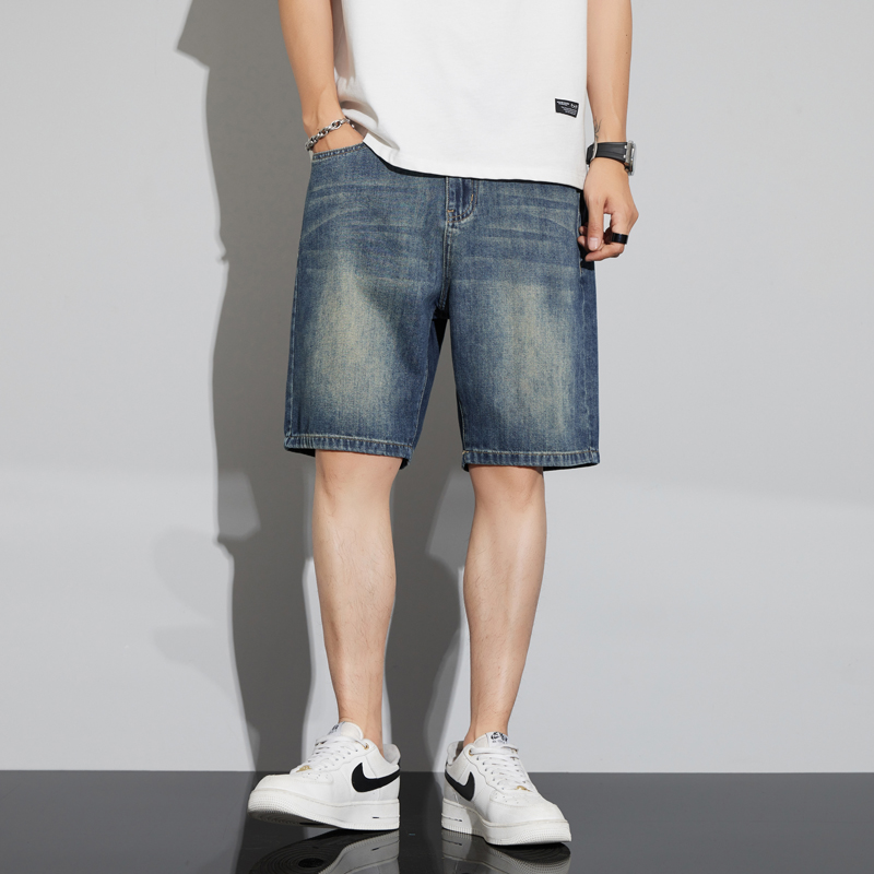 Men's Vintage Denim Shorts Sum - Men'S Fashion Loose Pants 리뷰 및 가격