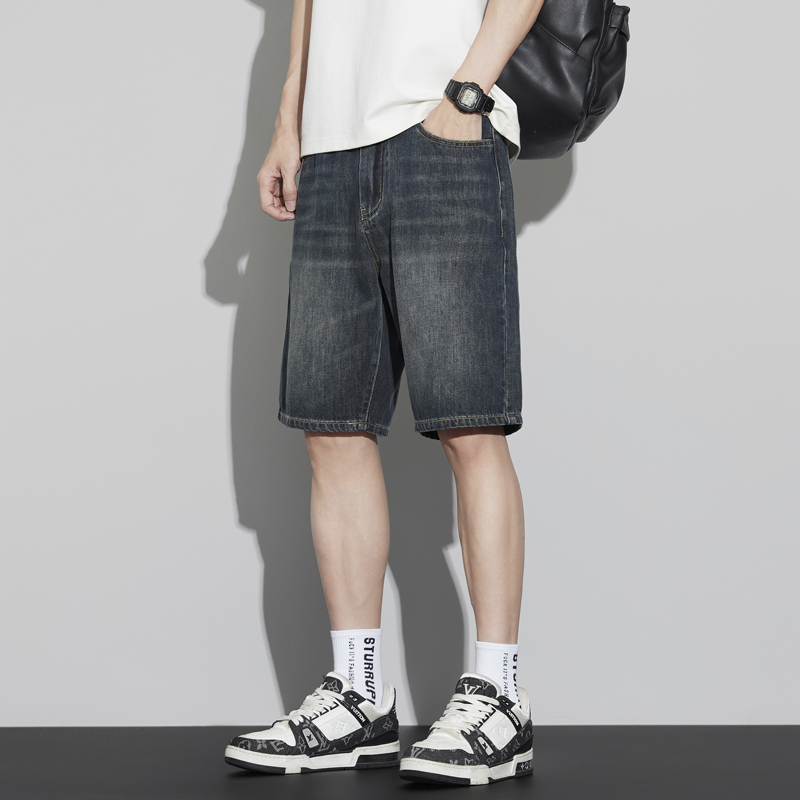 Men's Vintage Denim Shorts Sum - Men'S Fashion Loose Pants 리뷰 및 가격