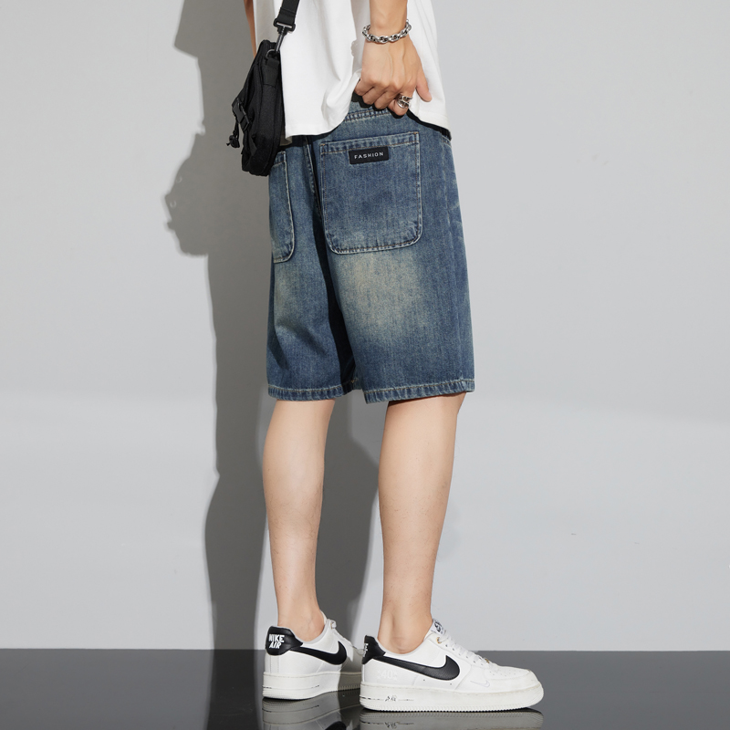 Men's Vintage Denim Shorts Sum - Men'S Fashion Loose Pants 리뷰 및 가격