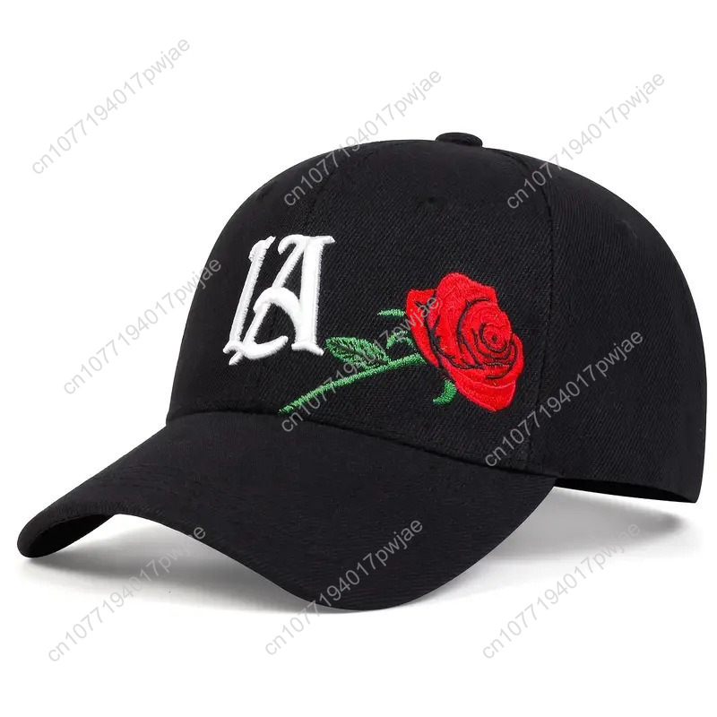 Rose-Embroidered LA Baseball C - Mens Fashion Caps 리뷰 및 가격