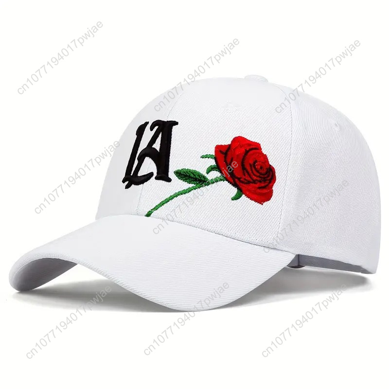Rose-Embroidered LA Baseball C - Mens Fashion Caps 리뷰 및 가격