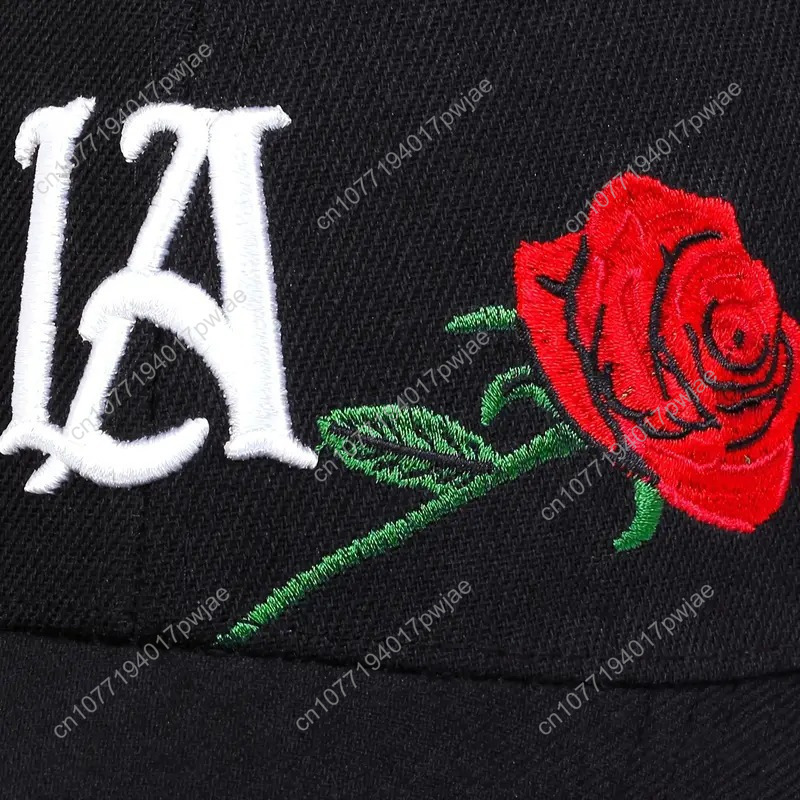 Rose-Embroidered LA Baseball C - Mens Fashion Caps 리뷰 및 가격