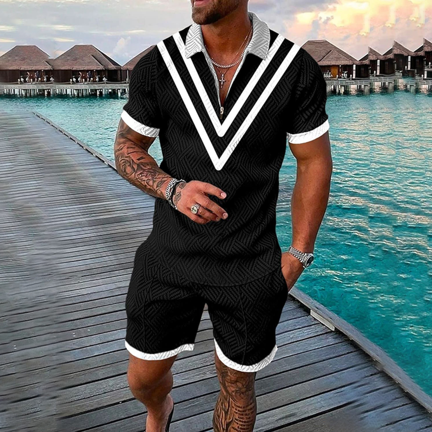 Funny 3D Printed Men's 2 Piece - Men'S Fashion Polo Shirt 리뷰 및 가격