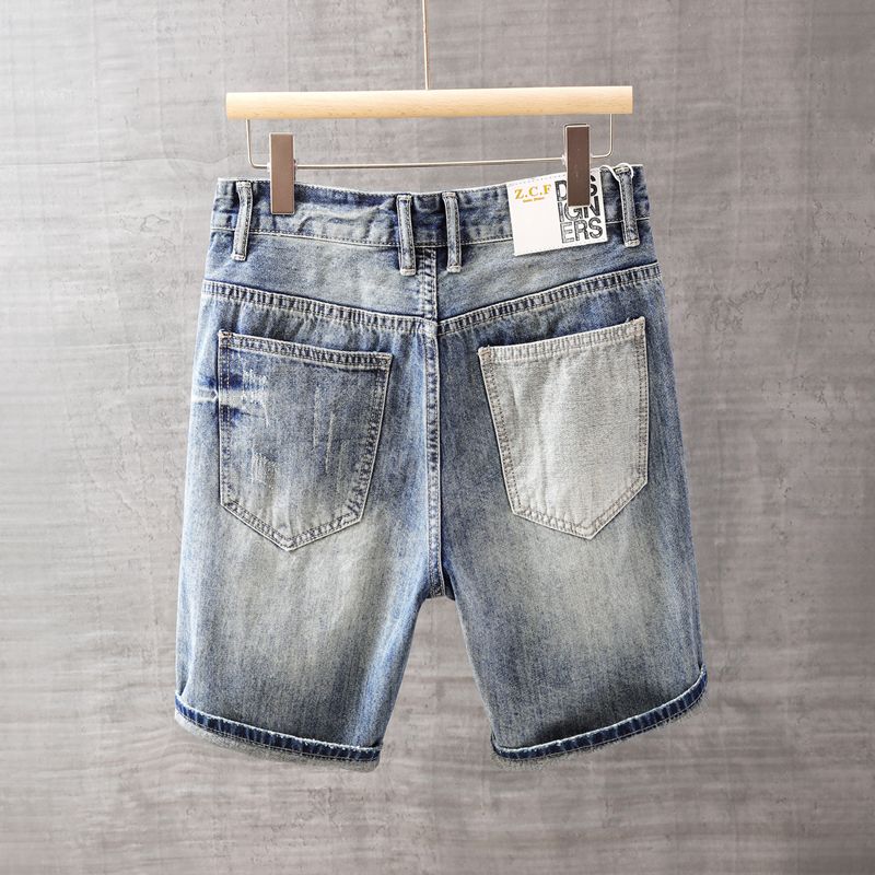 Men's Short Jeans Pants with P - Men'S Fashion Korea 리뷰 및 가격