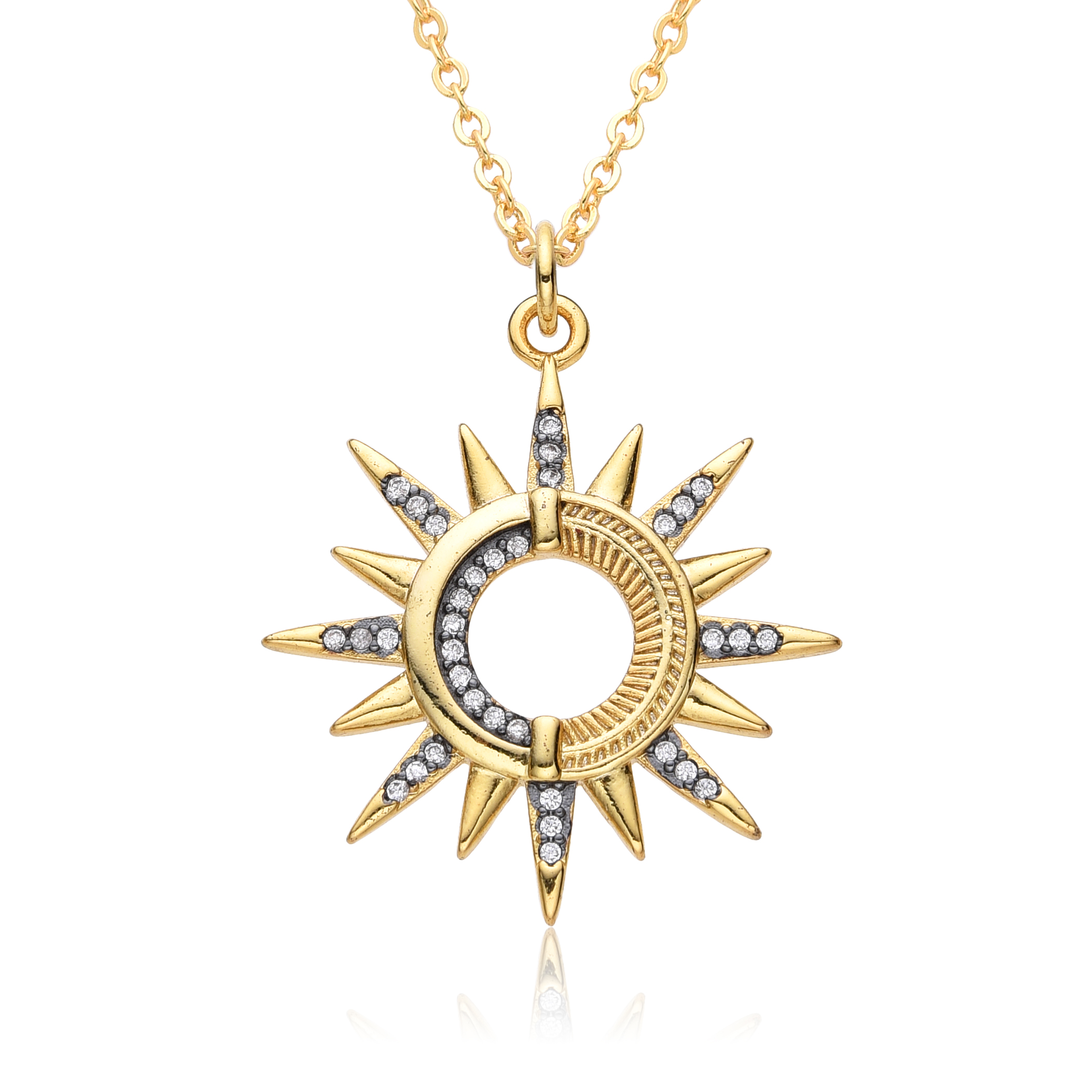 Y2K Gold Color Solar Sun Charm - Men'S Fashion Gold Chain 리뷰 및 가격