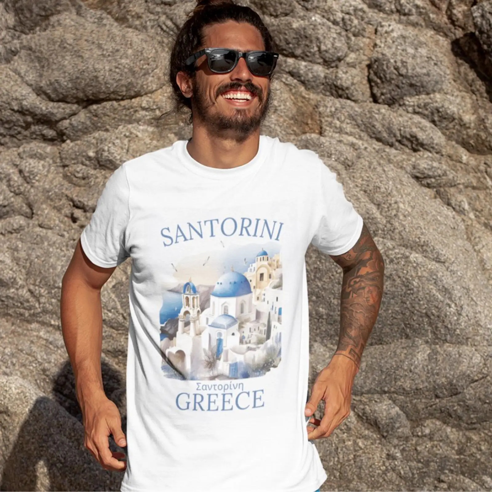 Santorini Greece Beautiful Lan - Men'S Fashion Greece 리뷰 및 가격