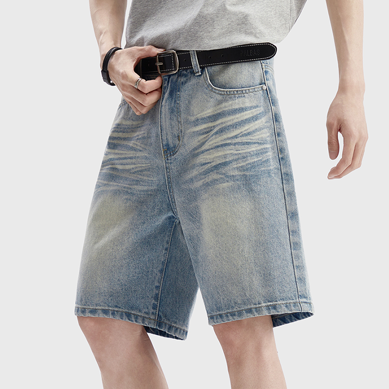 Vintage Washed Denim Shorts Me - Men'S Fashion Loose Pants 리뷰 및 가격