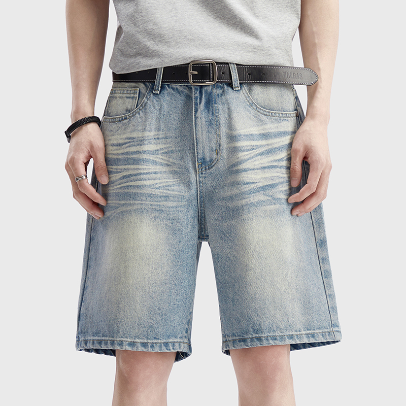 Vintage Washed Denim Shorts Me - Men'S Fashion Loose Pants 리뷰 및 가격