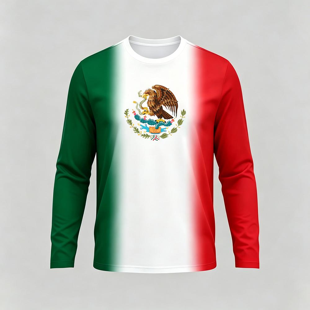 Mexico Themed Printed Long Sle - Mens Fashion Mexico 리뷰 및 가격
