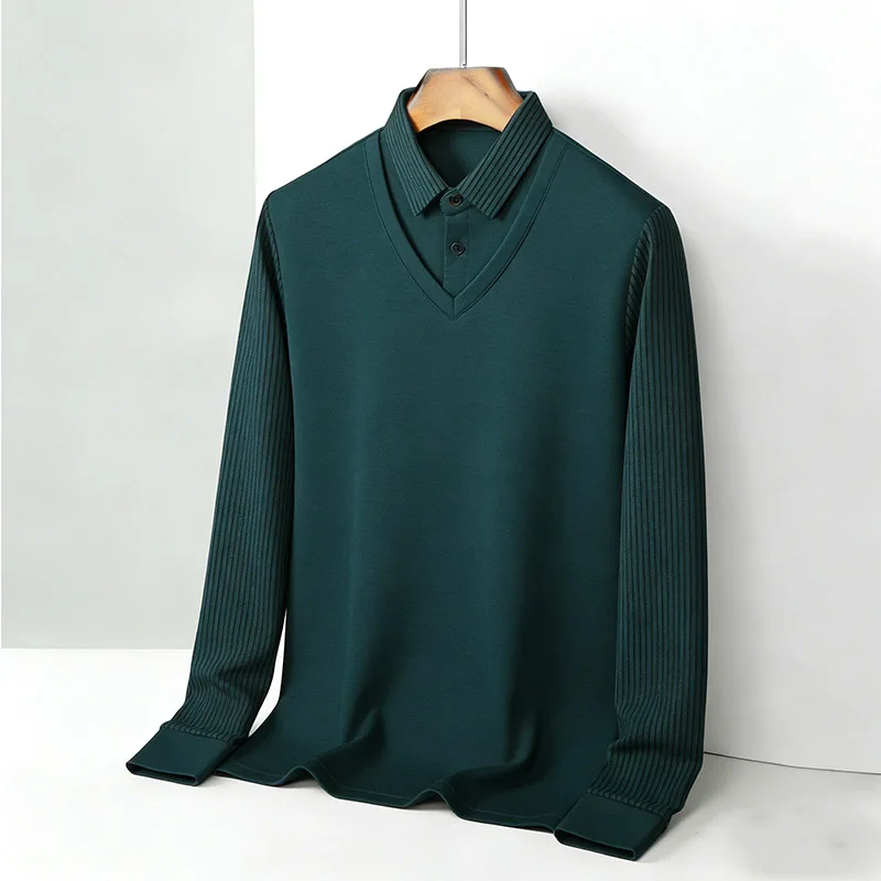 Men's Fake Two Piece Shirt Col - Men'S Fashion 리뷰 및 가격