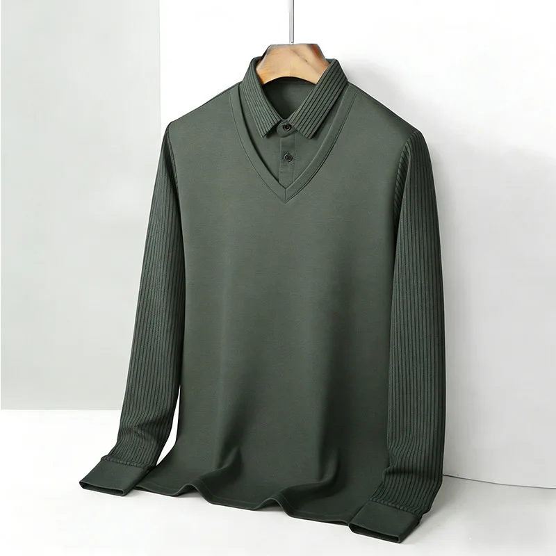 Men's Fake Two Piece Shirt Col - Men'S Fashion 리뷰 및 가격