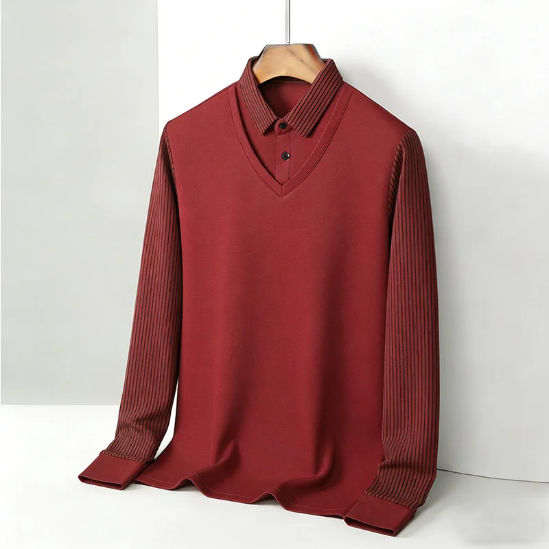 Men's Fake Two Piece Shirt Col - Men'S Fashion 리뷰 및 가격