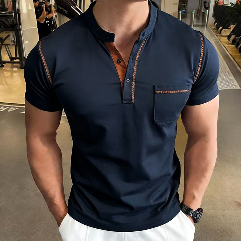 New Summer Men's Henry Collar  - Men'S Fashion Polo Shirt 리뷰 및 가격